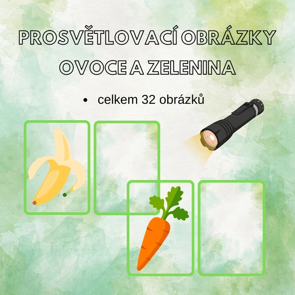 Prosvětlovací obrázky - ovoce a zelenina
