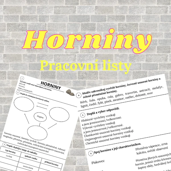 Horniny/Pracovní list
