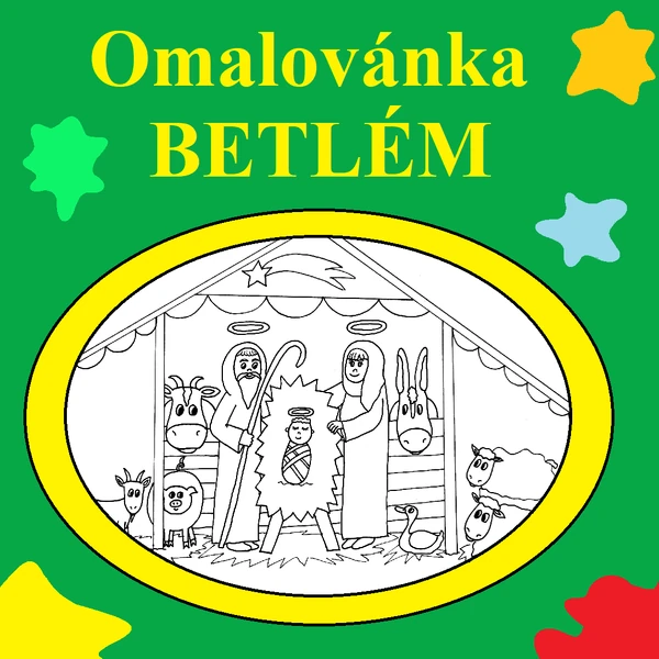 Betlém- omalovánka