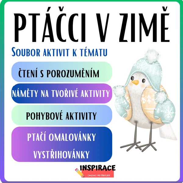 PTÁČCI V ZIMĚ 🐦‍⬛(soubor aktivit k tématu)