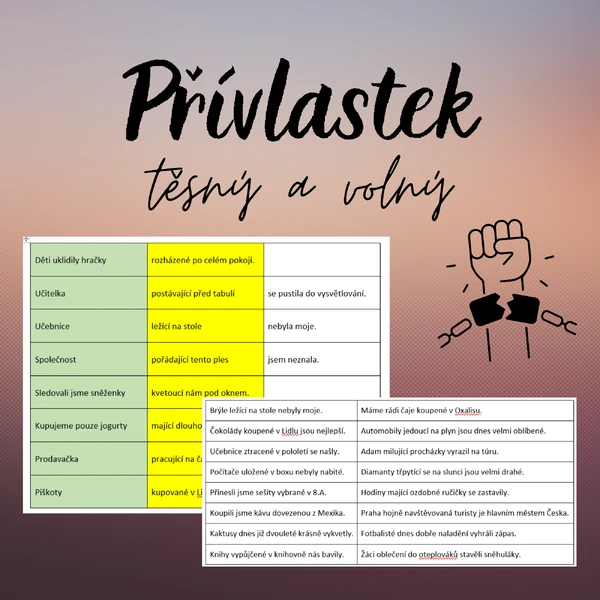 Přívlastek těsný a volný