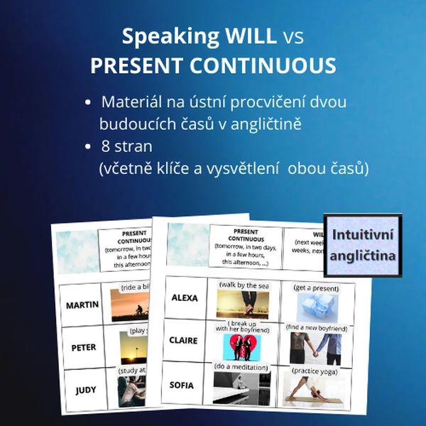 Speaking WILL Vs PRESENT CONTINUOUS