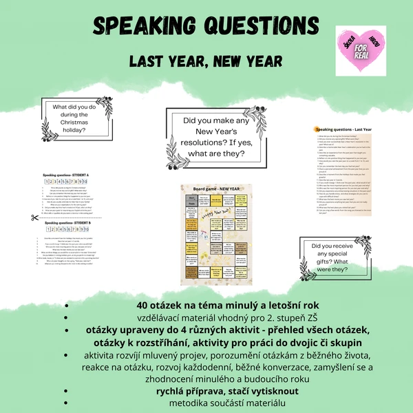 Speaking questions - Last year, New year