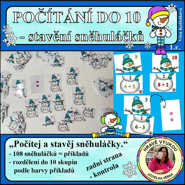 POČÍTÁNÍ DO 10 – STAVĚNÍ SNĚHULÁČKŮ