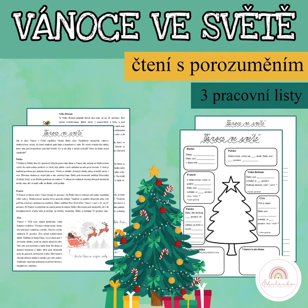 Vánoce ve světě - čtení s porozuměním