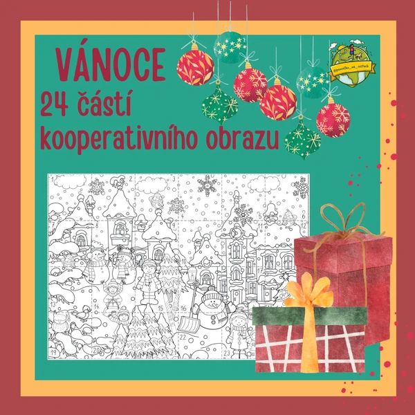 Vánoční adventní kalednář - kooperativní obraz