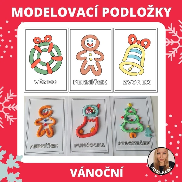 Vánoční modelovací podložky (omalovánky)