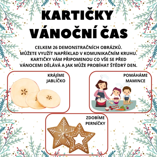 Demonstrační/komunikační kartičky vánoční čas