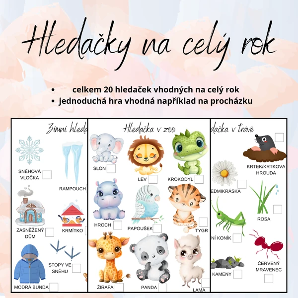 Hledačky na celý rok