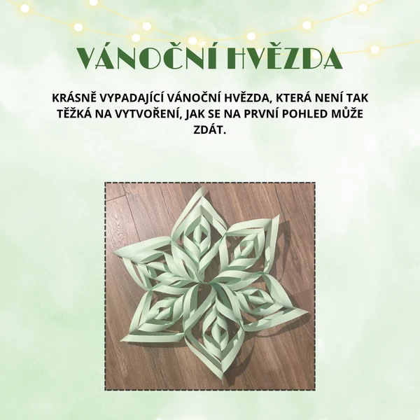 Výroba vánoční hvězdy