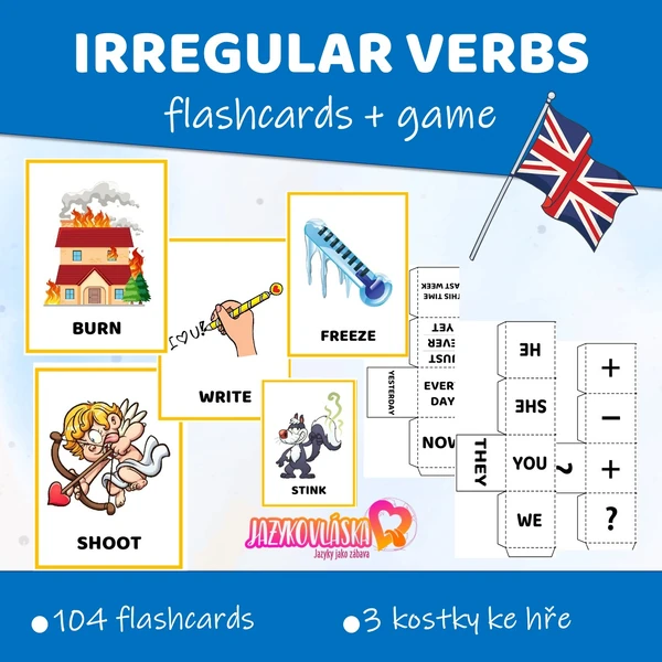 Irregular verbs (Nepravidelná slovesa) flashcards + game