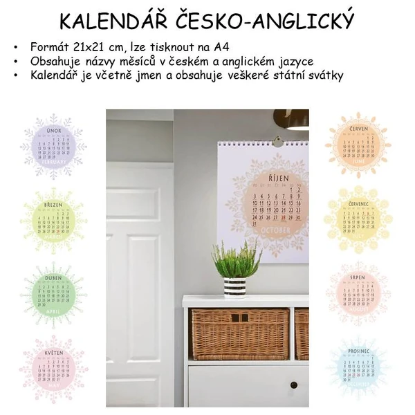 Kalendář česko-anglický
