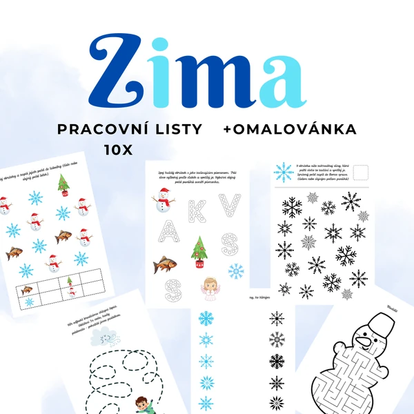 Zima - pracovní listy