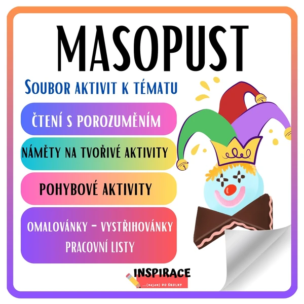 MASOPUST 🤡🐻(soubor aktivit k tématu)