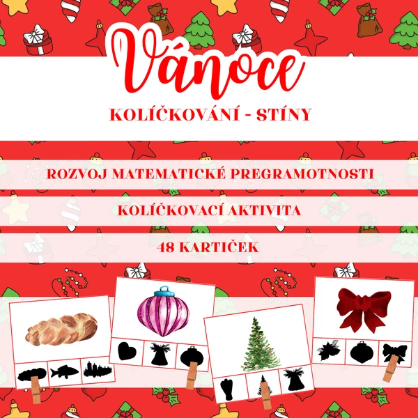 VÁNOCE - kolíčkování (stíny)