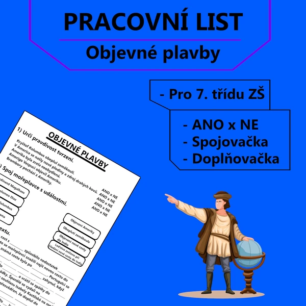 Pracovní list - Objevné plavby