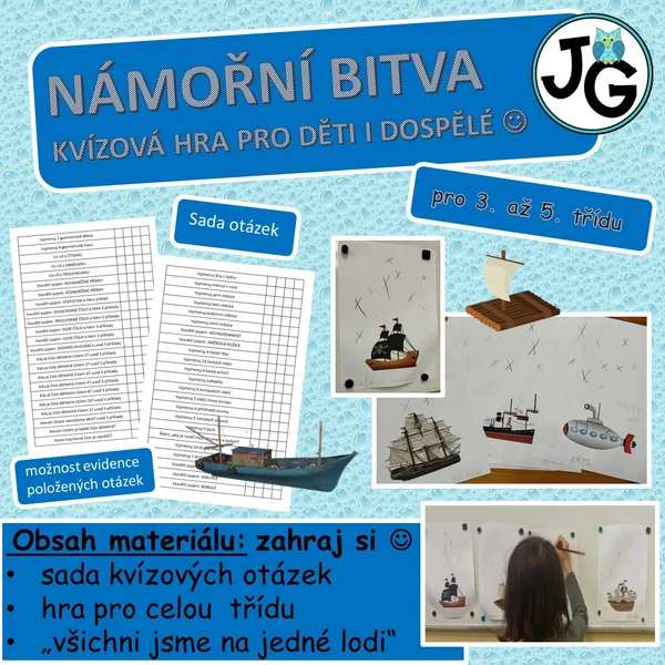 námořní bitva - kvízová hra pro děti i dospělé