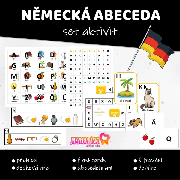 Německá abeceda set aktivit