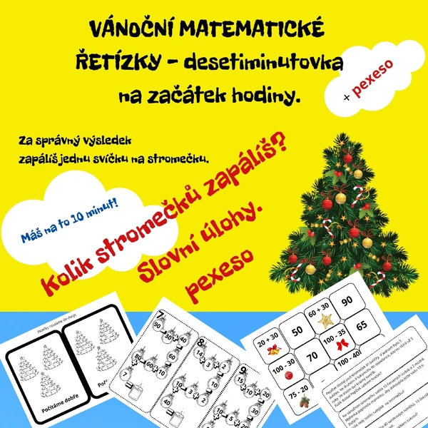 Vánoční matematika - rozcvička na začátek hodiny