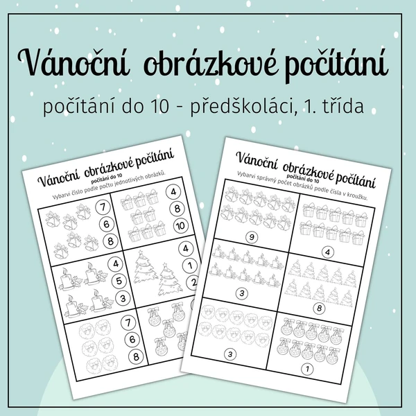Obrázkové počítání - Vánoce