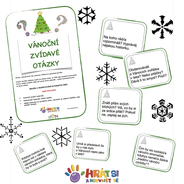 Vánoční zvídavé otázky (komunikační kartičky)