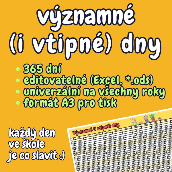 Významné (i vtipné) dny - kalendář