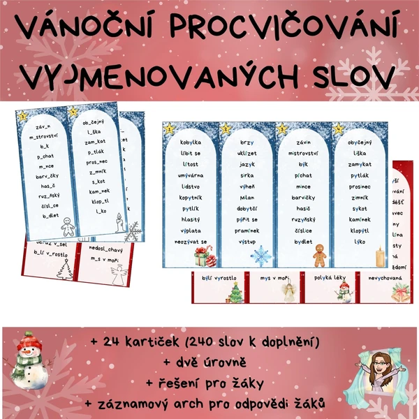 Vánoční procvičování vyjmenovaných slov