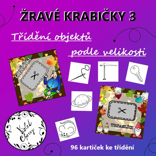Žravé krabičky 3 - Třídění objektů podle velikosti