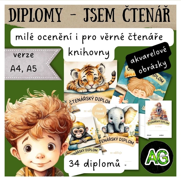 Diplomy pro věrné a pilné čtenáře