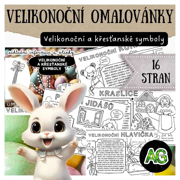 V░E░L░I░K░O░N░O░C░E - OMALOVÁNKY S TEXTEM, VELIKONOČNÍ A KŘESŤANSKÉ SYMBOLY, VELIKONOCE3