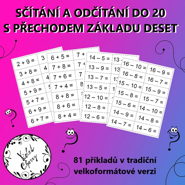Sčítání a odčítání do 20 s přechodem základu deset