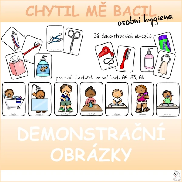 Chytil mě bacil - demonstrační obrázky - osobní hygiena
