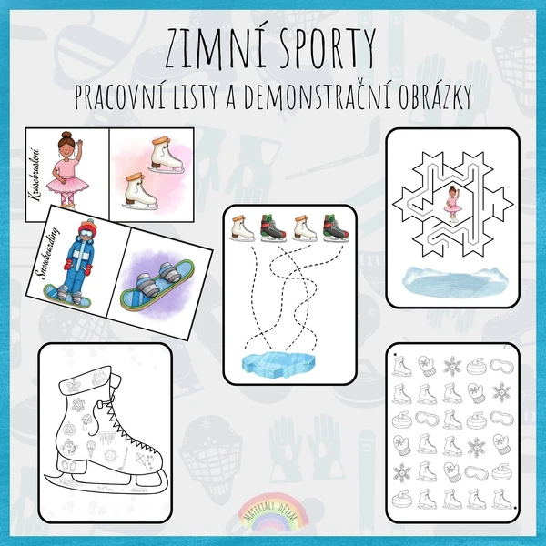 Zimní sporty, pracovní listy