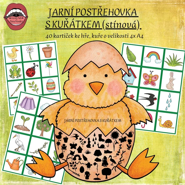 JARNÍ POSTŘEHOVKA S KUŘÁTKEM (stínová) 