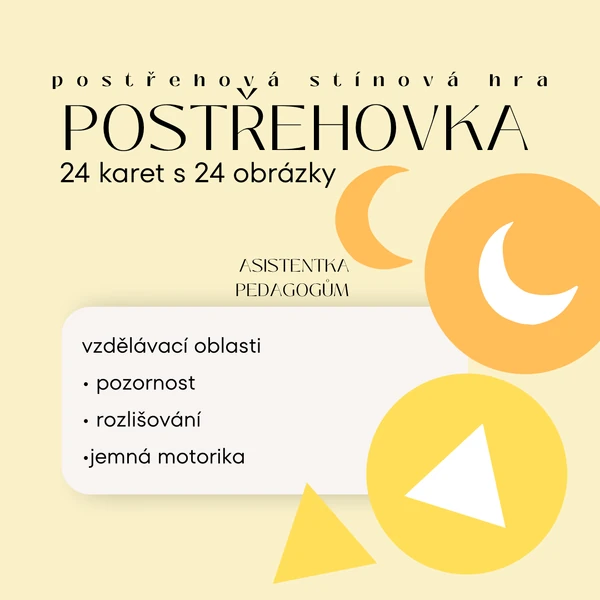 Postřehová stínová hra - tvary a barvy