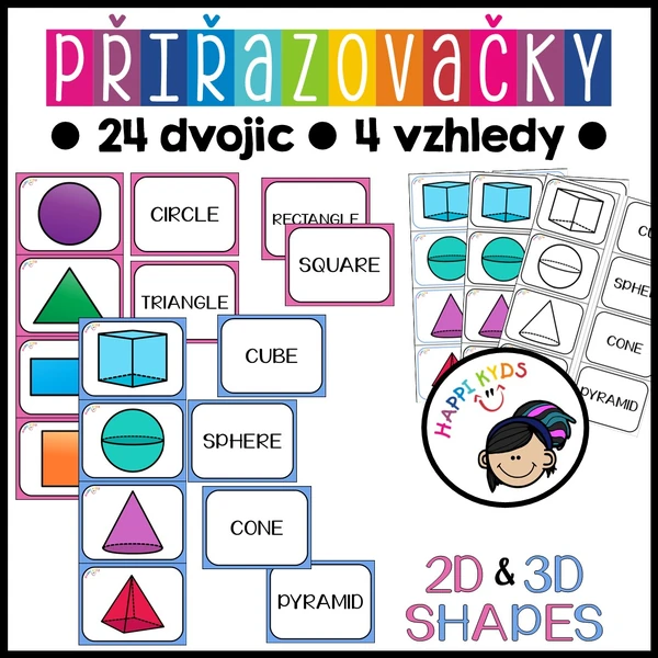 Přiřazovačky - 2D and 3D SHAPES