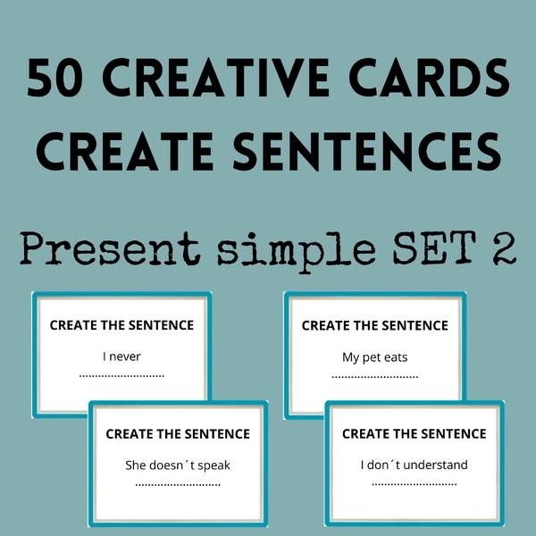 Present simple Karty Create the sentence SET 2