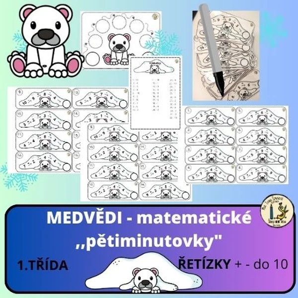 MINUTOVKY – MEDVĚDI – MATEMATIKA – + – DO 10