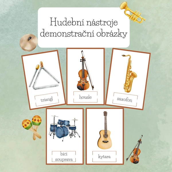 Hudební nástroje demonstrační obrázky