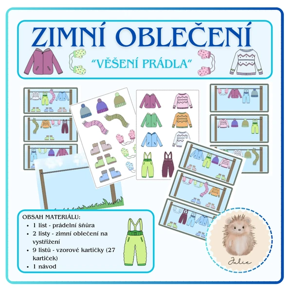 Zimní oblečení - Věšení prádla