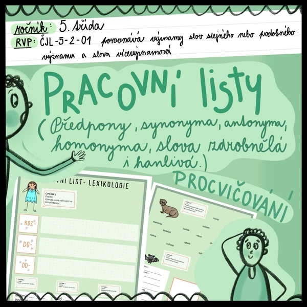 Pracovní listy - lexikologie