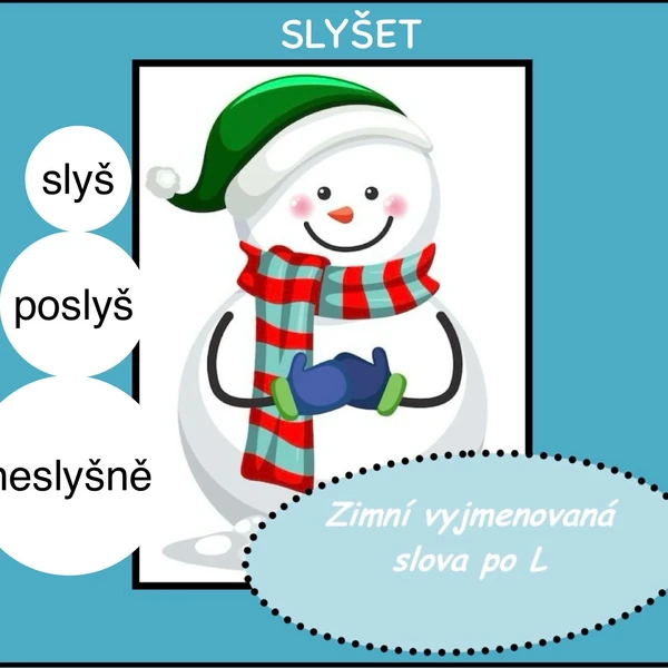 Zimní vyjmenovaná slova po L + slova příbuzná