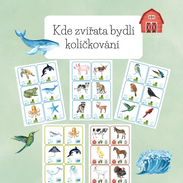 Kde zvířata bydlí-kolíčkování 