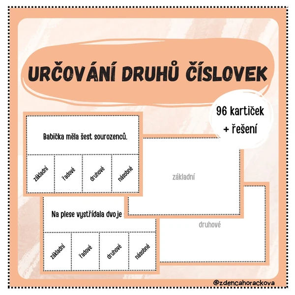 Druhy číslovek