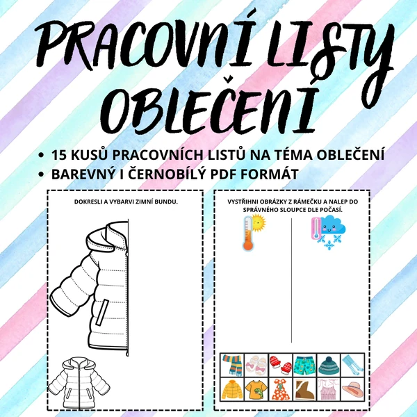 Pracovní listy - oblečení