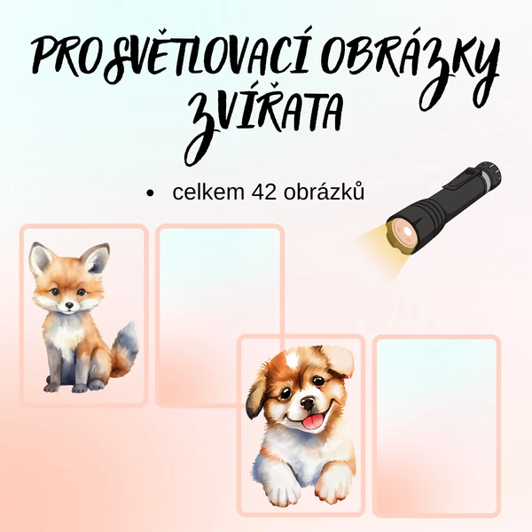 Prosvětlovací obrázky - zvířata