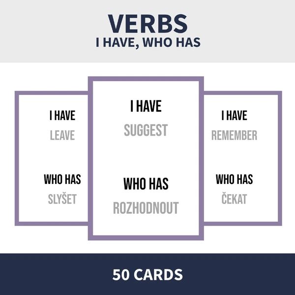 ENG - VERBS (domino; já mám, kdo má / I have, who has)