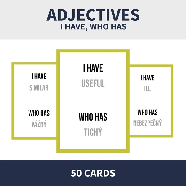 ENG - ADJECTIVES (domino; já mám, kdo má / I have, who has)