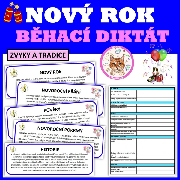 NOVÝ ROK - Běhací diktát