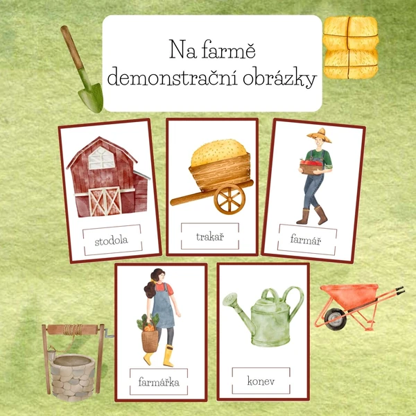 Na farmě- demonstrační obrázky